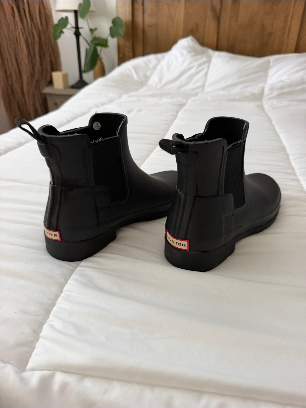 Hunter Black Chelsea Rain Booties